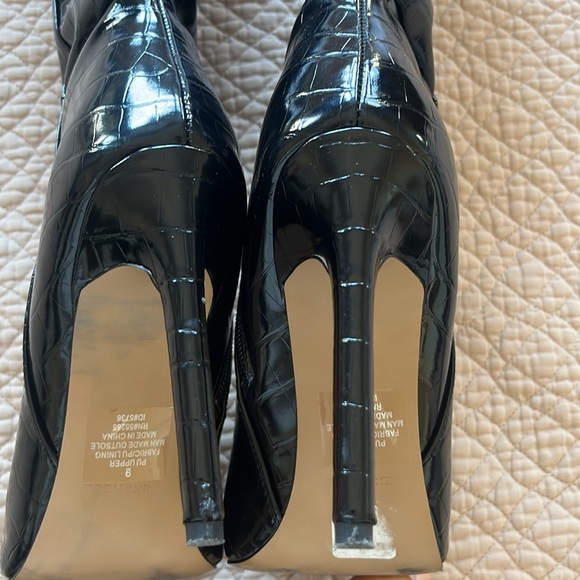 Express croc embossed knee high boots - Picture 7 of 9